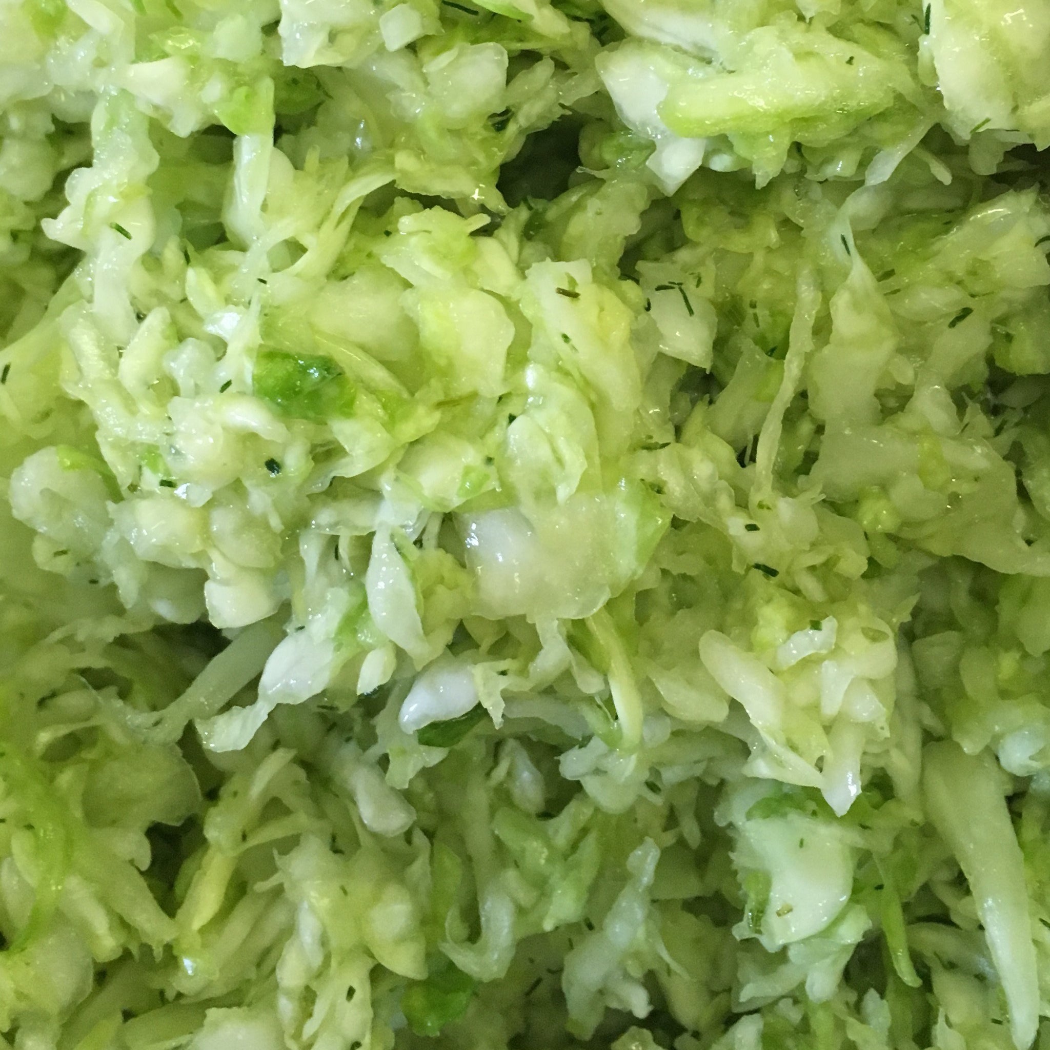 Garlic Dill Sauerkraut Ingredients